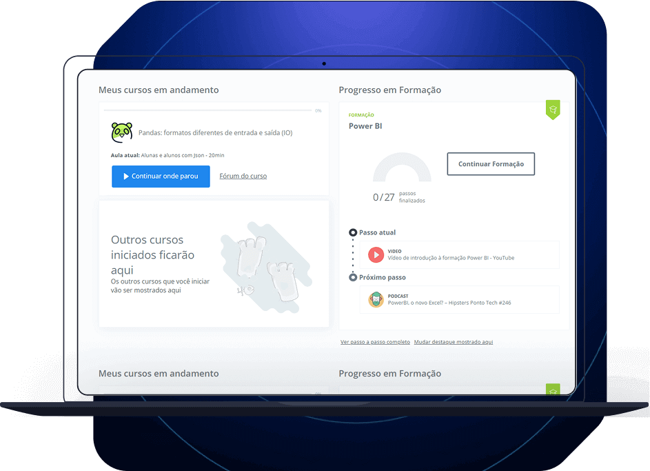 imagens ilustrativas da plataforma de ensino